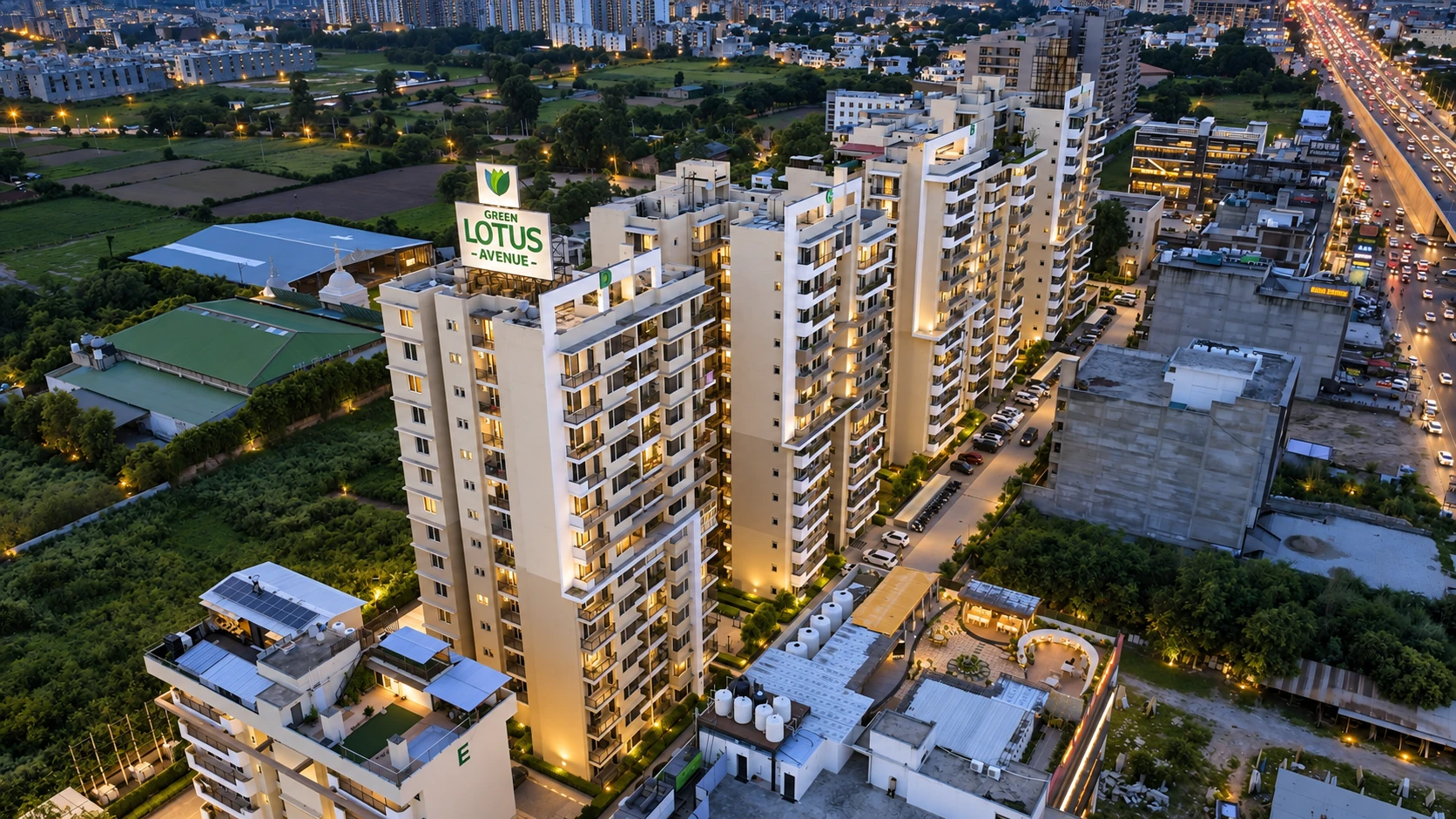 Green Lotus Avenue — AI-enhanced reference illustration