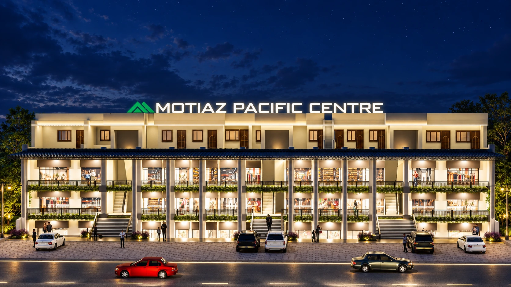 Motiaz Pacific Centre — Kishanpura — AI-enhanced reference illustration