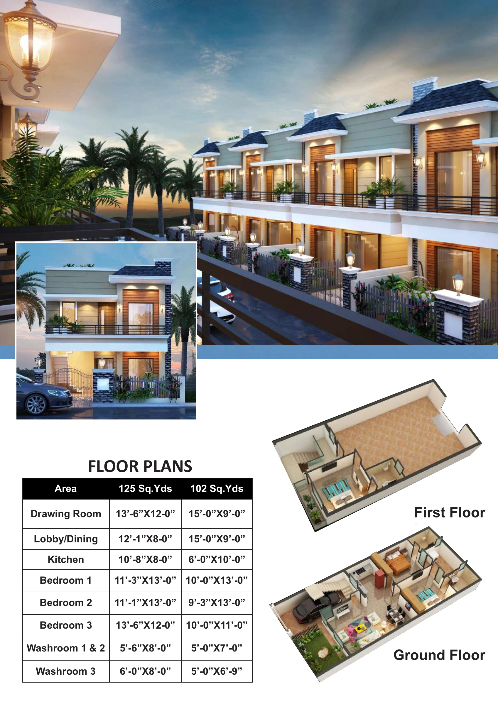 Brochure villa floor plans