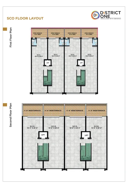 SCO first and second floor plans