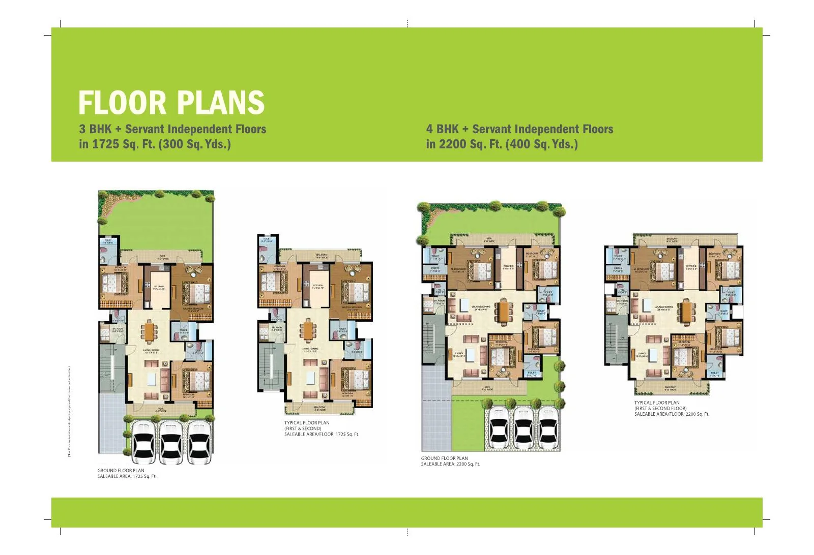 Omaxe Cassia · 3 BHK + servant recorded layout