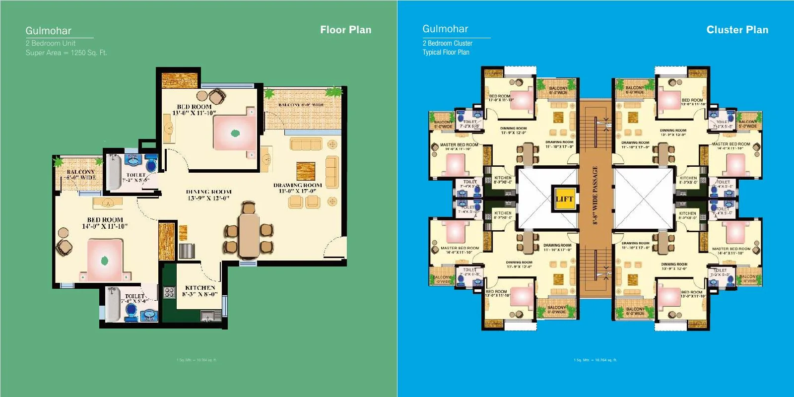 Omaxe Park Woods · 2 bedrooms recorded layout