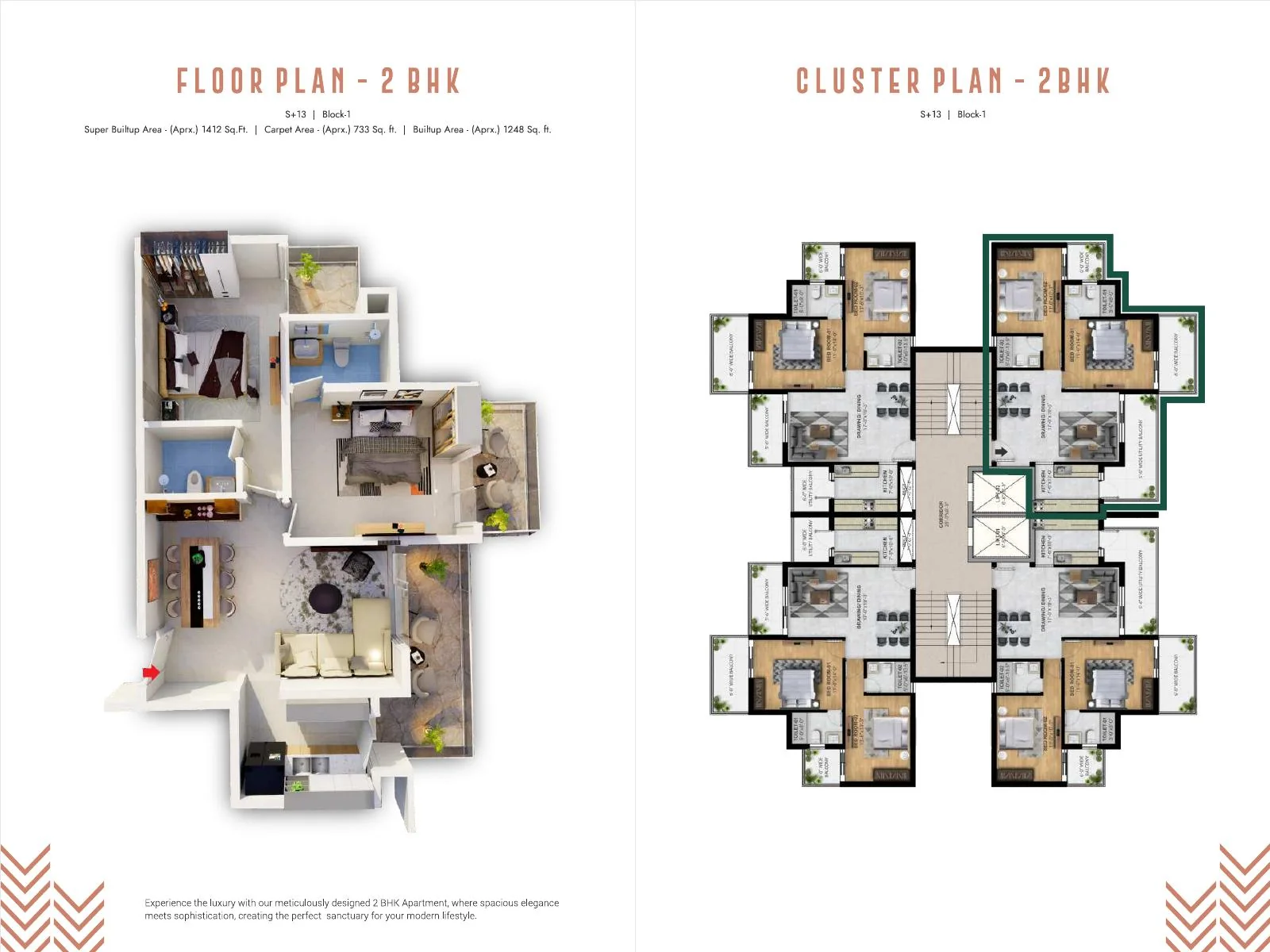 City of Dreams 5 (MonteFiore Towers) · 2 BHK recorded layout