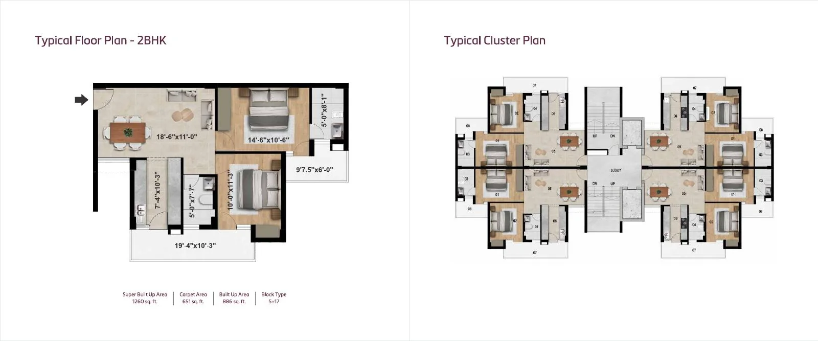 SBP Parivaas · 2 BHK recorded layout
