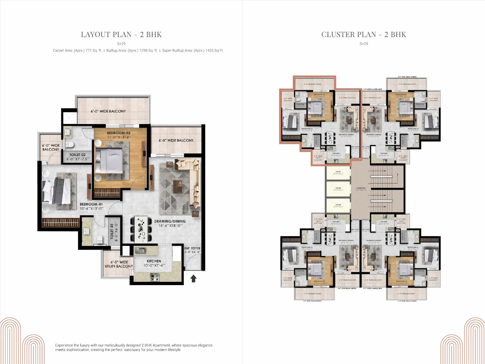 City of Dreams 6 (Super Tree Tower 1) · 2 BHK recorded layout