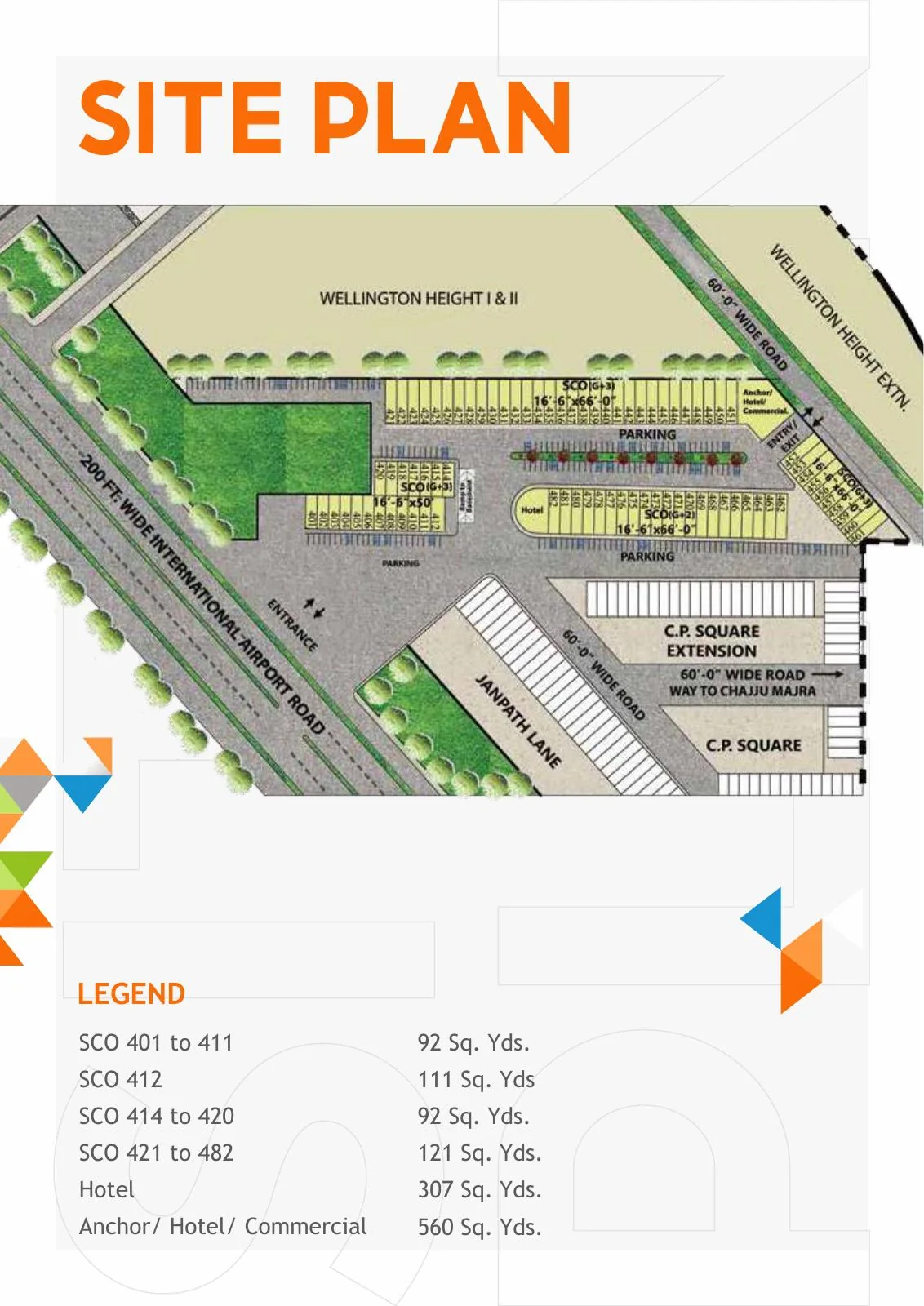 South Extension II · Commercial plot recorded layout
