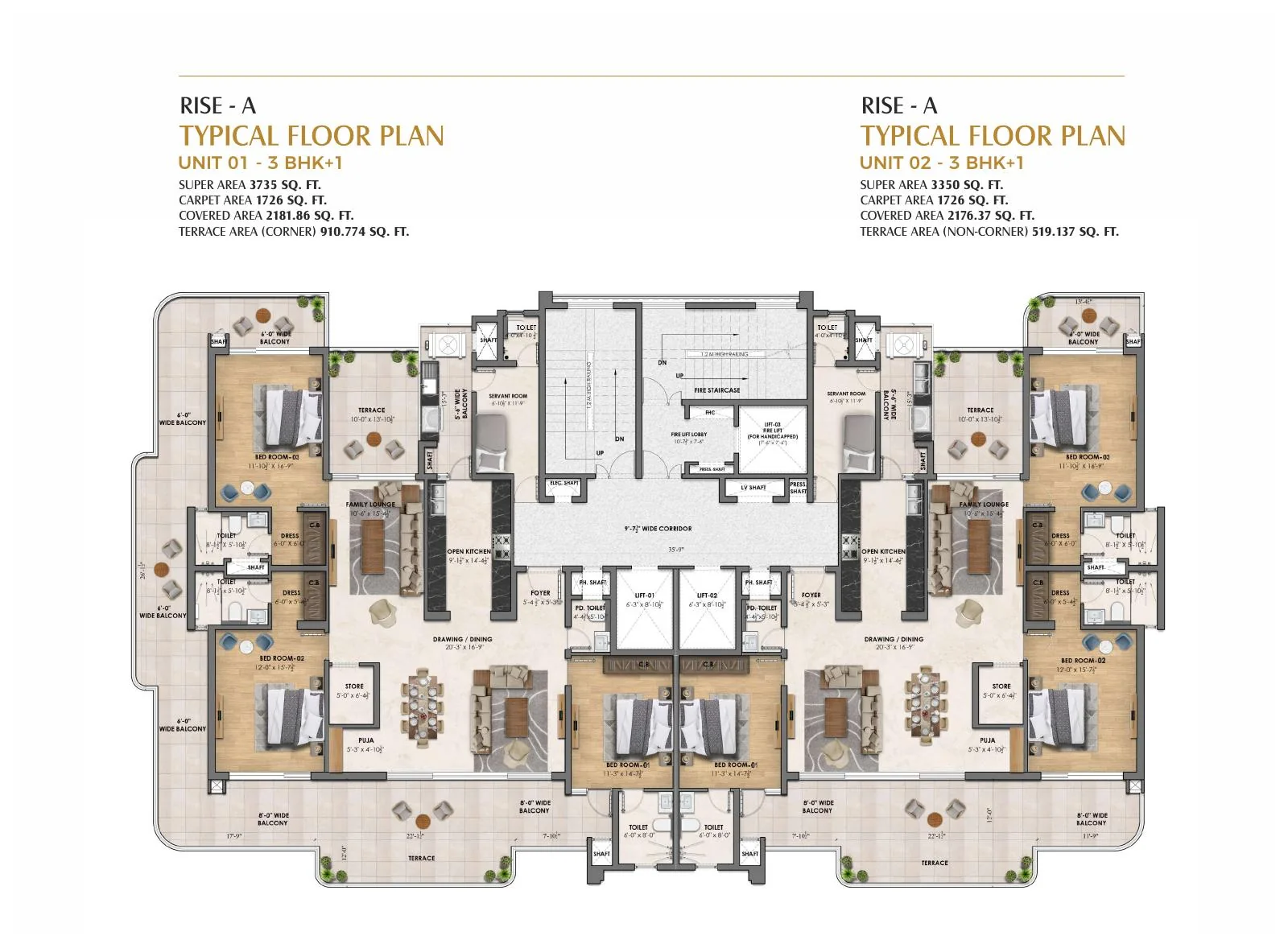 Vamana Riseonic · 3 BHK+1 recorded layout