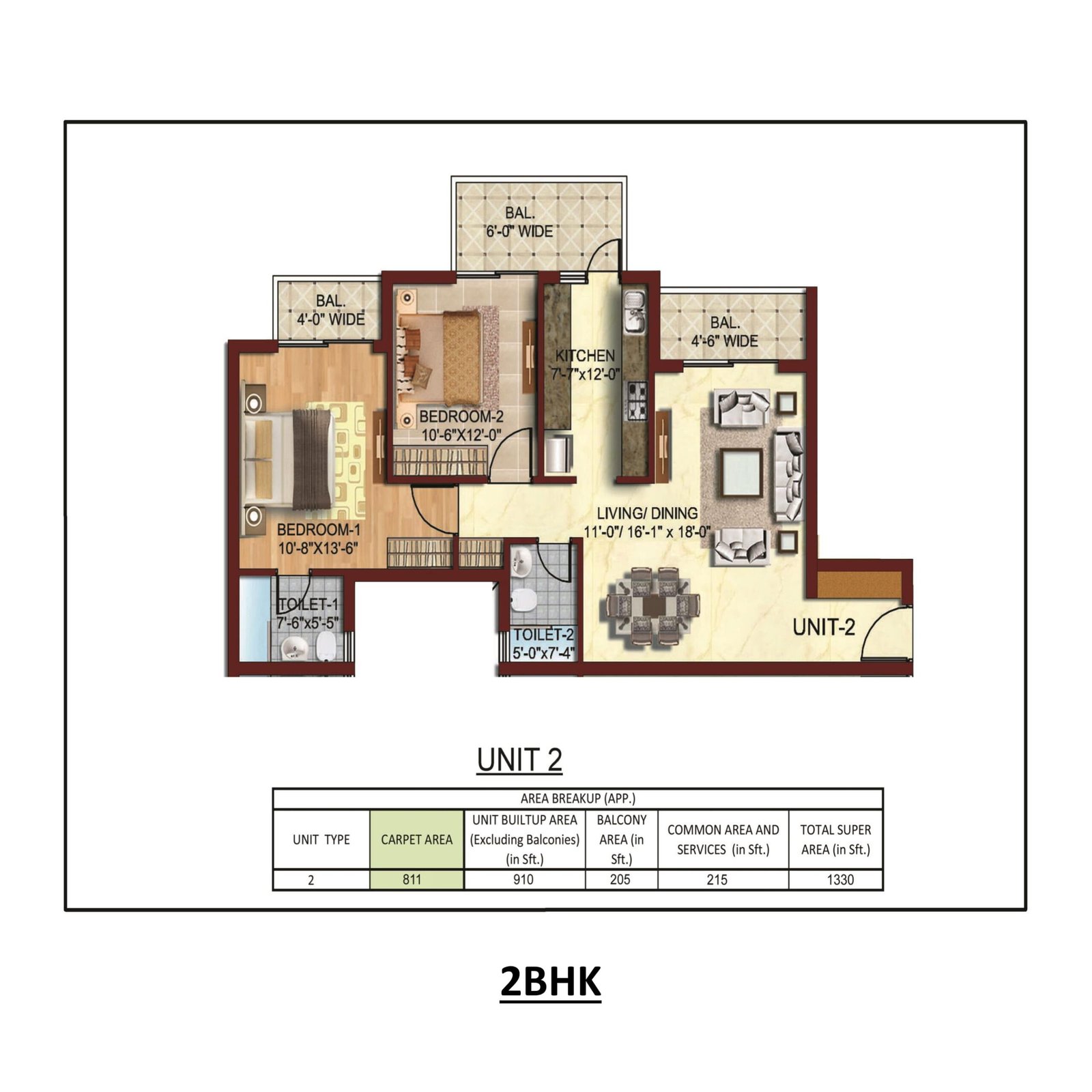 Ambika Florence Park · 2 BHK recorded layout