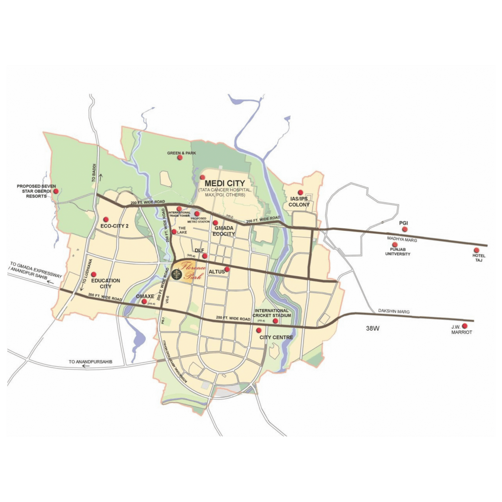 Florence Park location map