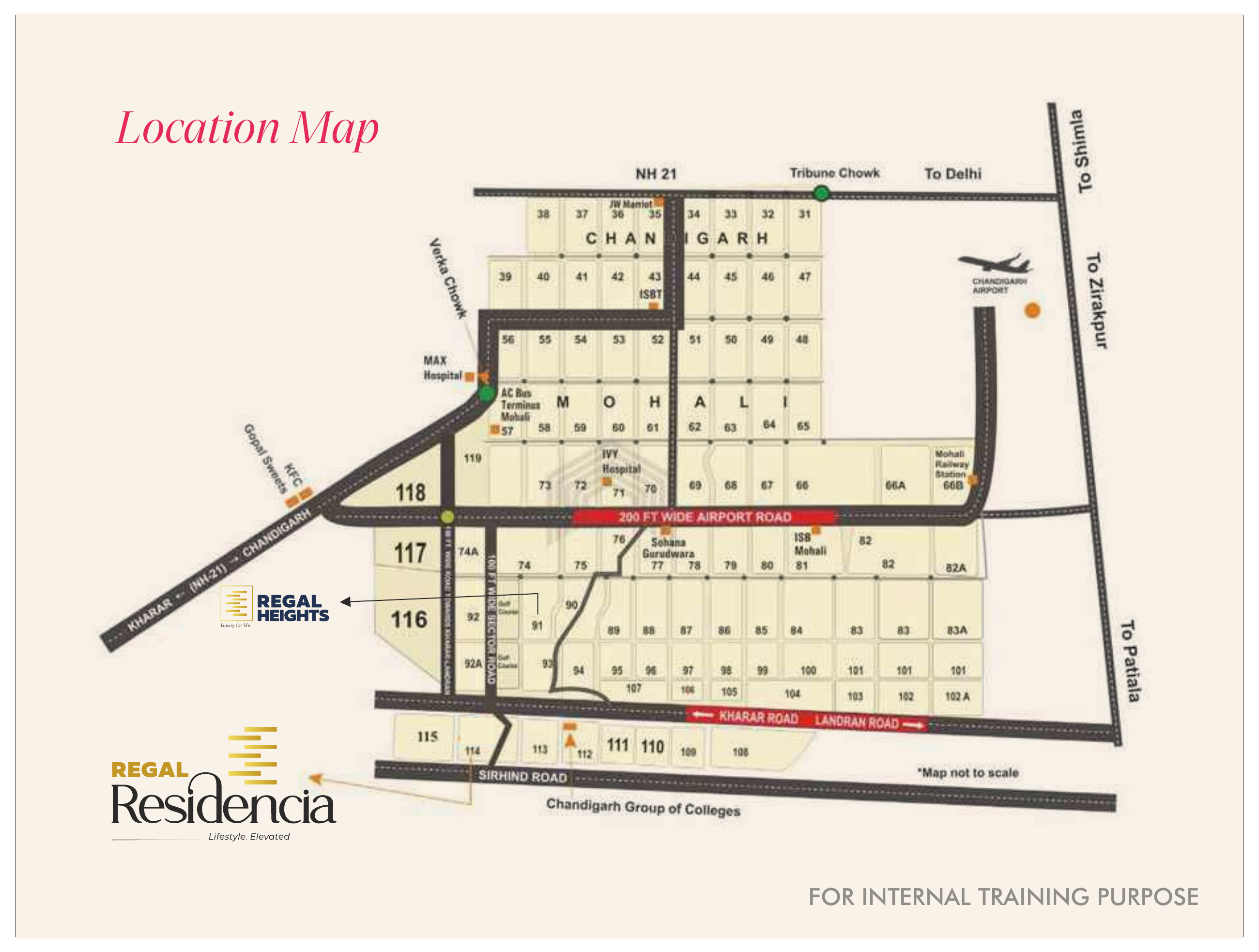 Regal Residencia location map