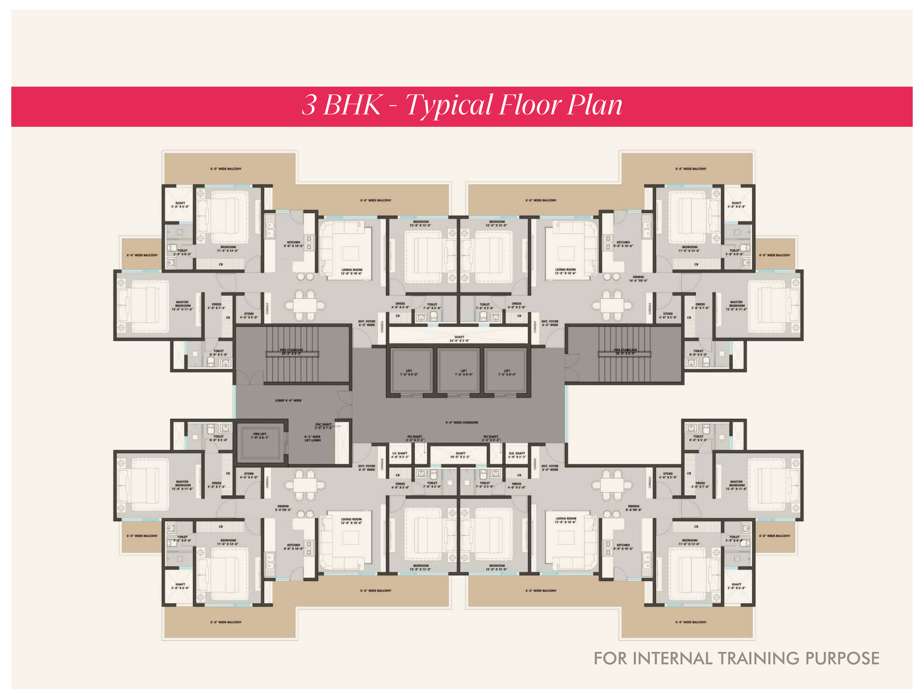 Regal Residencia · 3 BHK recorded layout