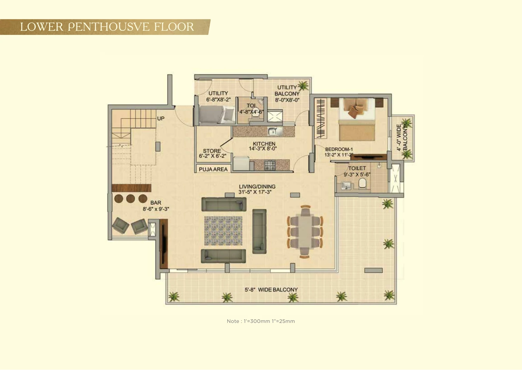 Hero Homes Sector 88 · Penthouse layout