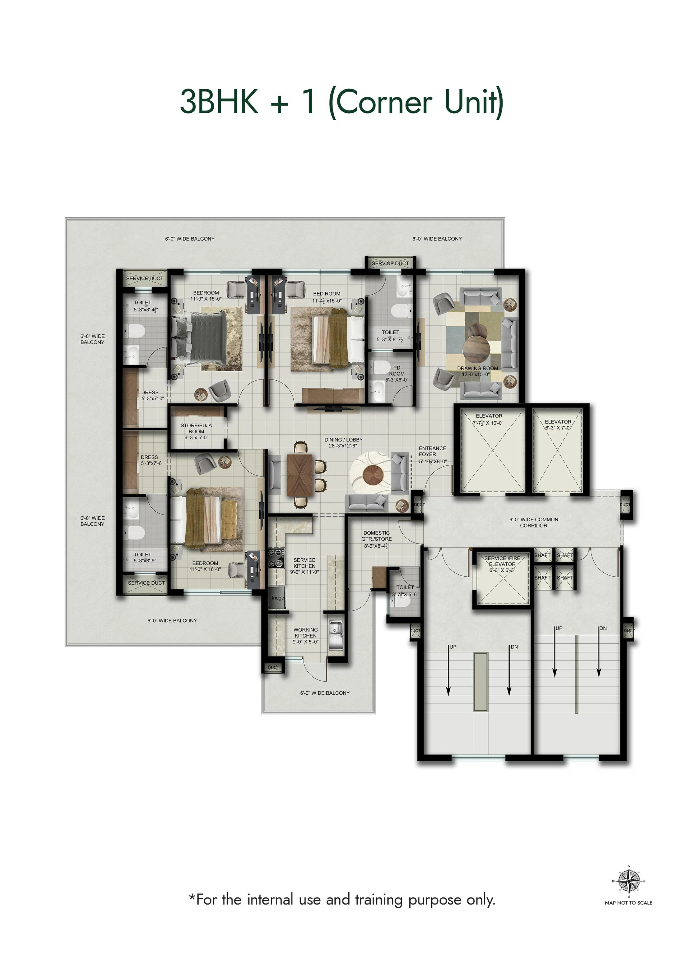 Joy Grand · 3 BHK + 1 recorded layout