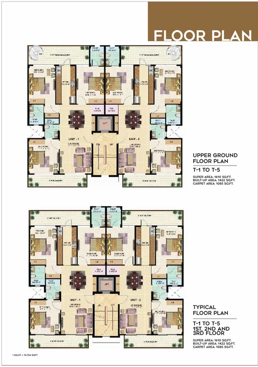 Omaxe Greens · unit plans