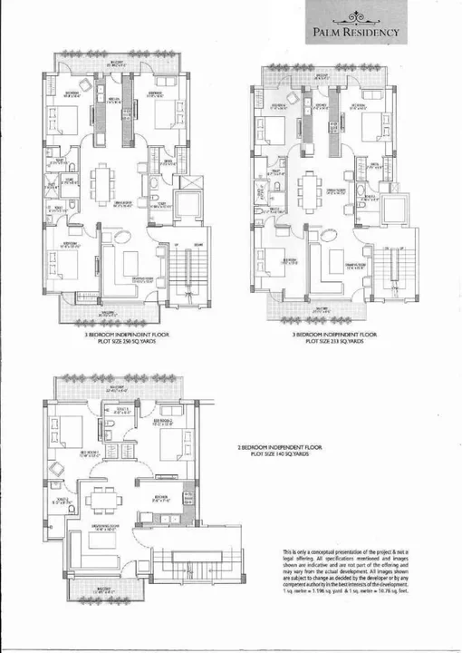 Palm Residency · independent floor plans
