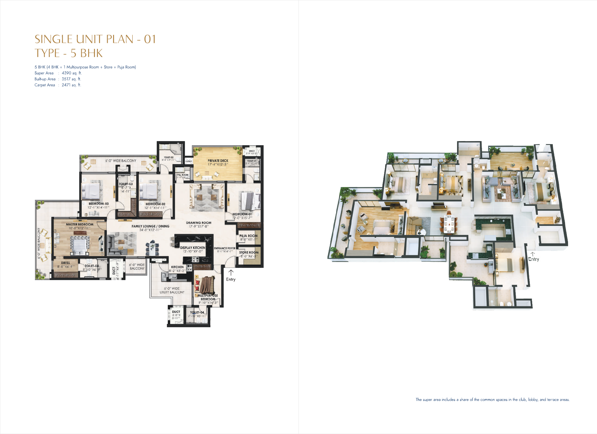 Marbella Twin Towers · 5 BHK recorded layout